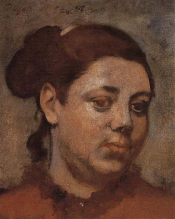 Edgar Degas Head of a Woman china oil painting image